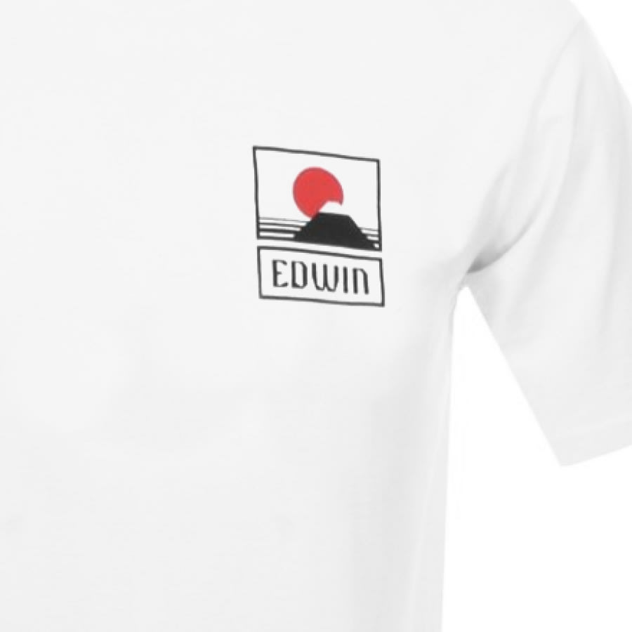 Alternative Image for ProductEdwin Crew Neck Sunset On Mt Fuji T Shirt White3